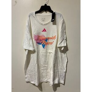 NWT Adidas Bienvenido Messi Graphic T-Shirt Mens 2XL White Retro‎ Miami
